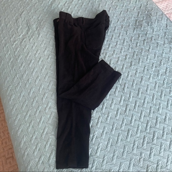 ANN DEMEULEMEESTER Black Felt Ankle High Trousers - Picture 3 of 12